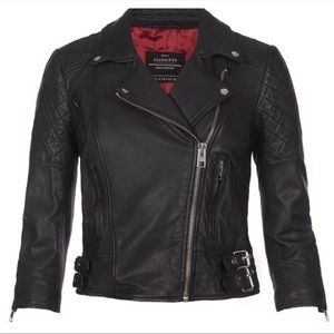 ALL SAINTS black leather Moto jacket